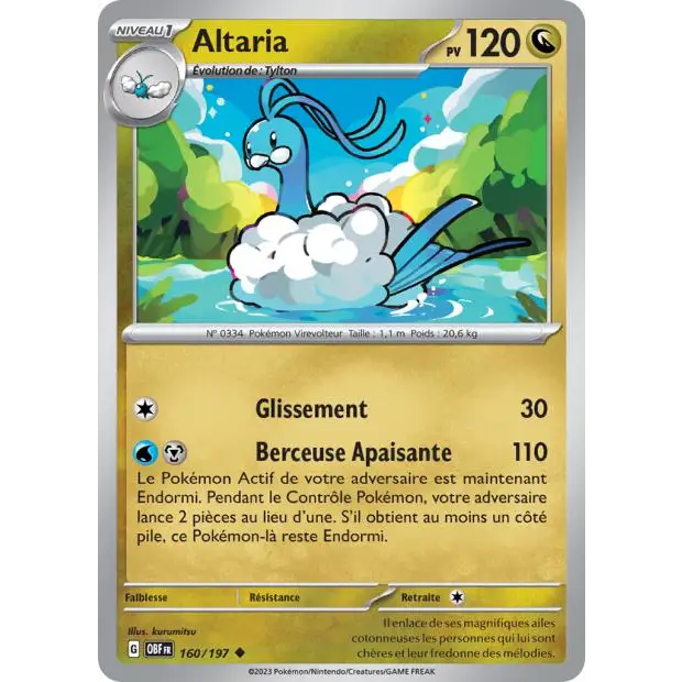 Peu commune - Pokemon - Flammes Obsidiennes - Altaria 160/197