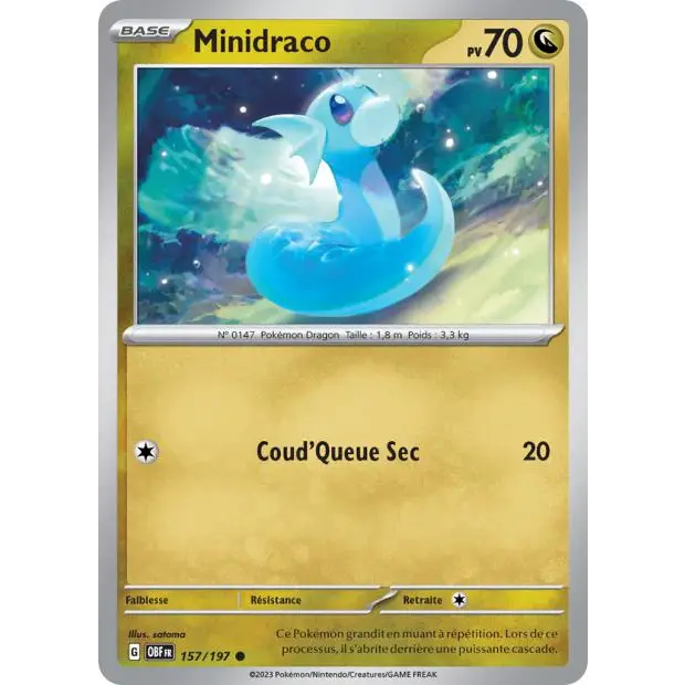 Commune - Pokemon - Flammes Obsidiennes - Minidraco 157/197