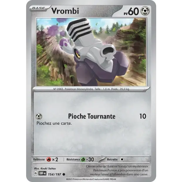 Commune - Pokemon - Flammes Obsidiennes - Vrombi 154/197