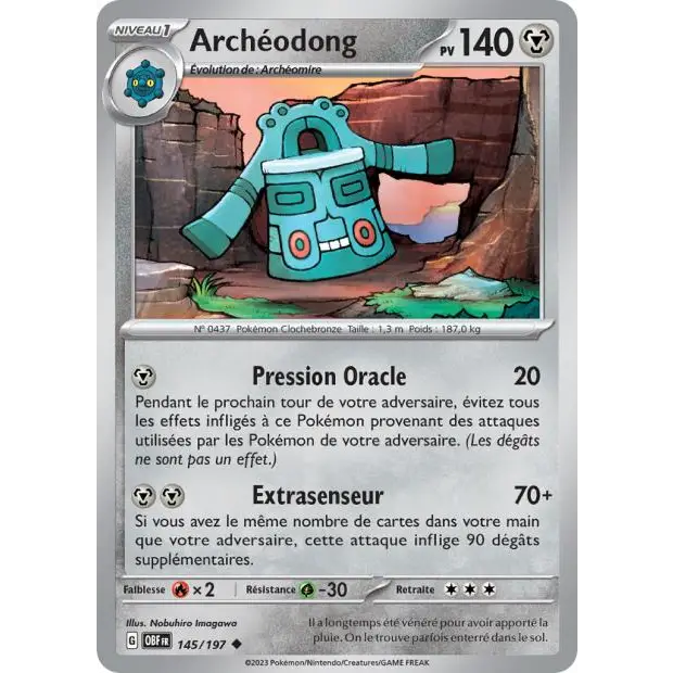 Peu commune - Pokemon - Flammes Obsidiennes - Archeodong 145/197