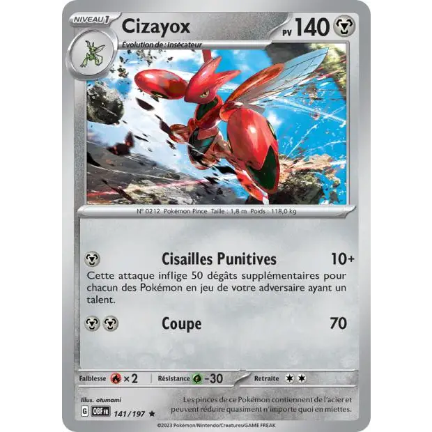 Holo - Pokemon - Flammes Obsidiennes - Cizayox 141/197