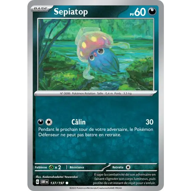 Commune - Pokemon - Flammes Obsidiennes - Sepiatop 137/197