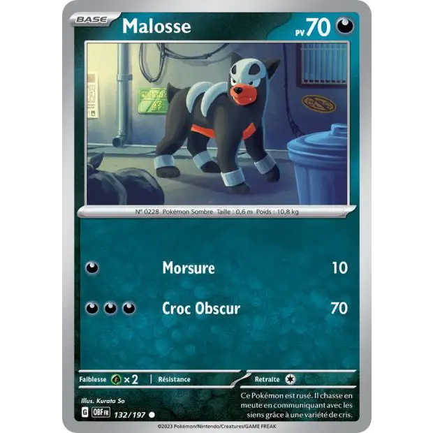 Commune - Pokemon - Flammes Obsidiennes - Malosse 132/197
