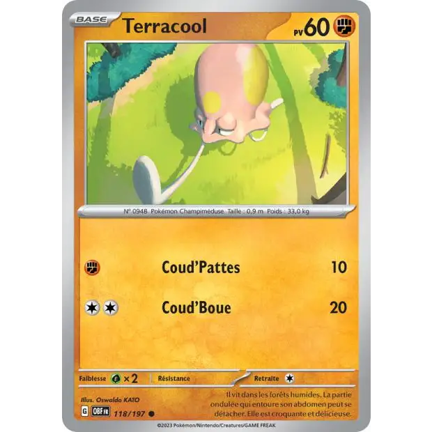 Commune - Pokemon - Flammes Obsidiennes - Terracool 118/197