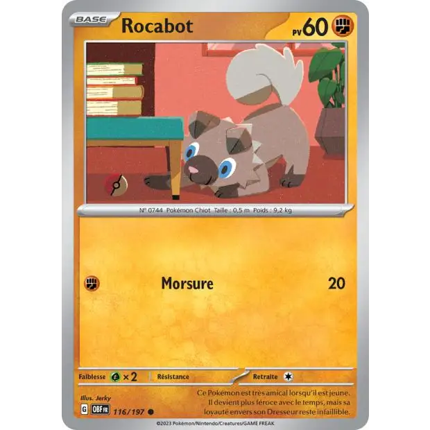 Commune - Pokemon - Flammes Obsidiennes - Rocabot 116/197