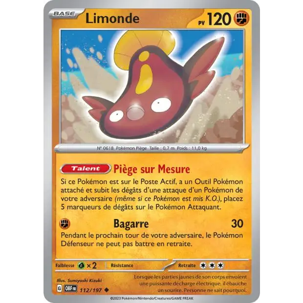 Peu commune - Pokemon - Flammes Obsidiennes - Limonde 112/197