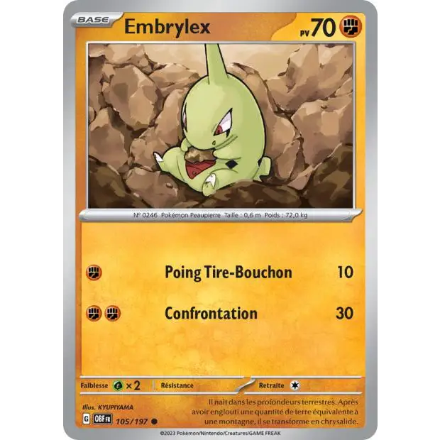 Commune - Pokemon - Flammes Obsidiennes - Embrylex 105/197