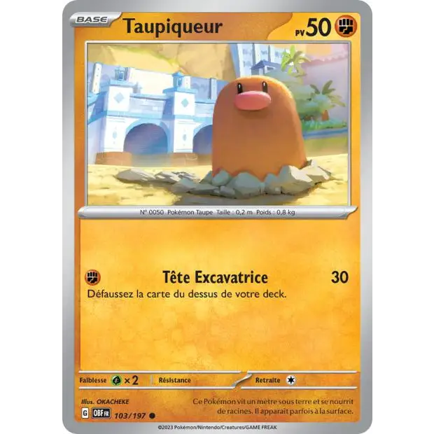 Commune - Pokemon - Flammes Obsidiennes - Taupiqueur 103/197