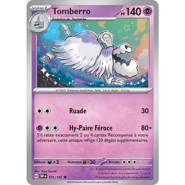Peu commune - Pokemon - Flammes Obsidiennes - Tomberro 101/197