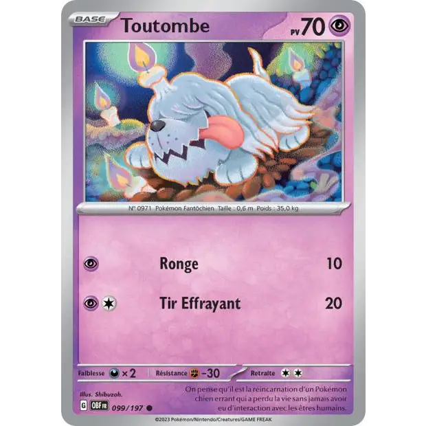 Commune - Pokemon - Flammes Obsidiennes - Toutombe 99/197