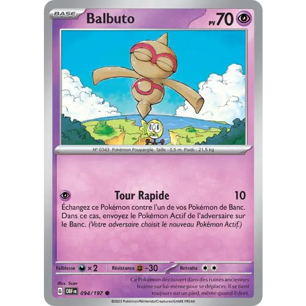 Commune - Pokemon - Flammes Obsidiennes - Balbuto 94/197