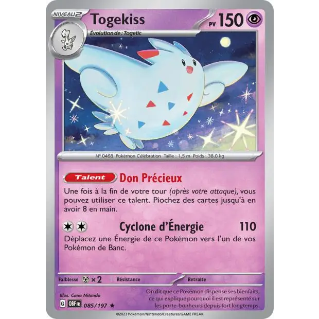 Holo - Pokemon - Flammes Obsidiennes - Togekiss 85/197