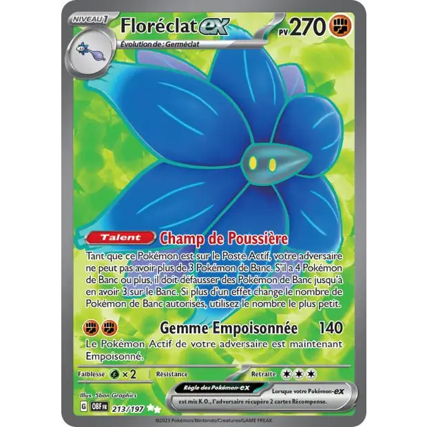 Ultra - Pokemon - Flammes Obsidiennes - Floréclat ex 213/197