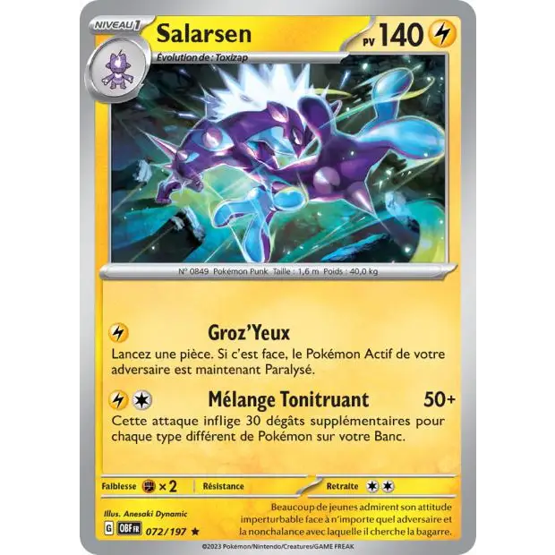 Holo - Pokemon - Flammes Obsidiennes - Salarsen 72/197