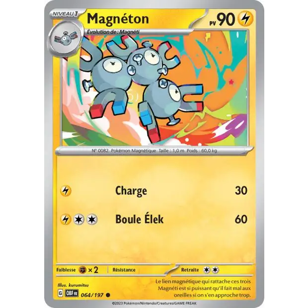 Commune - Pokemon - Flammes Obsidiennes - Magneton 64/197