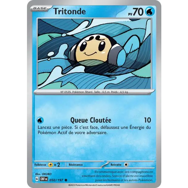 Commune - Pokemon - Flammes Obsidiennes - Tritonde 50/197