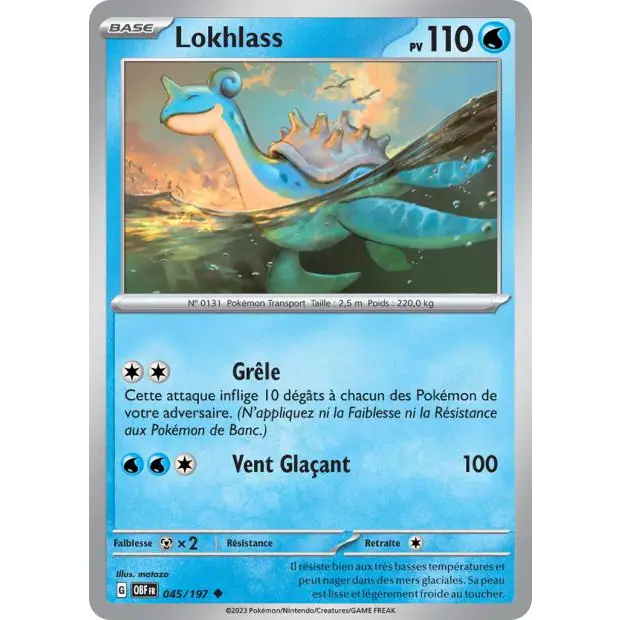 Peu commune - Pokemon - Flammes Obsidiennes - Lokhlass 45/197