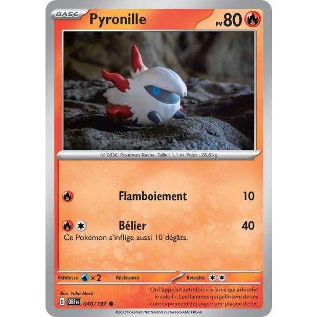 Commune - Pokemon - Flammes Obsidiennes - Pyronille 40/197