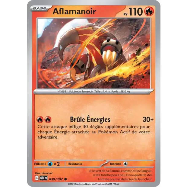 Commune - Pokemon - Flammes Obsidiennes - Aflamanoir 39/197
