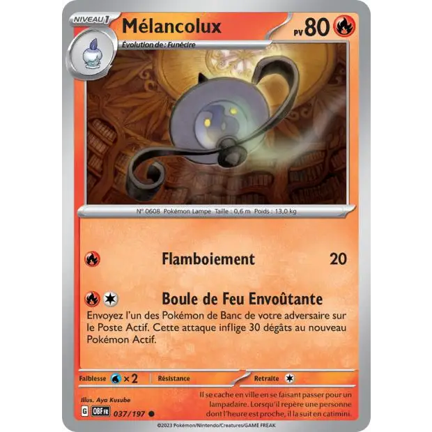 Commune - Pokemon - Flammes Obsidiennes - Mélancolux 37/197