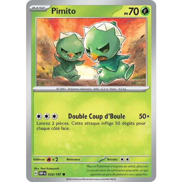 Commune - Pokemon - Flammes Obsidiennes - Pimito 24/197