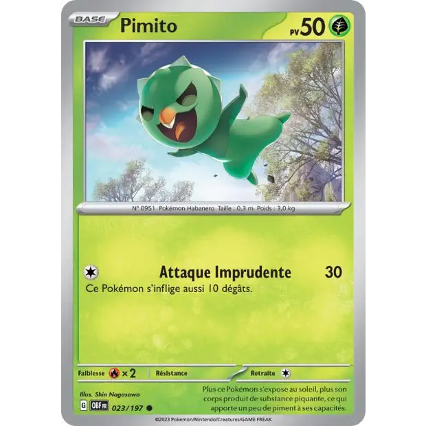 Commune - Pokemon - Flammes Obsidiennes - Pimito 23/197