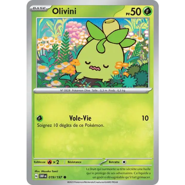 Commune - Pokemon - Flammes Obsidiennes - Olivini 19/197