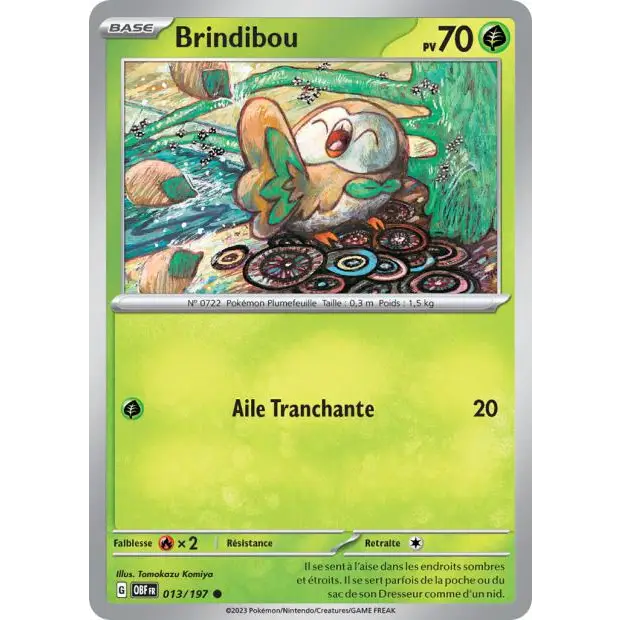 Commune - Pokemon - Flammes Obsidiennes - Brindibou 13/197