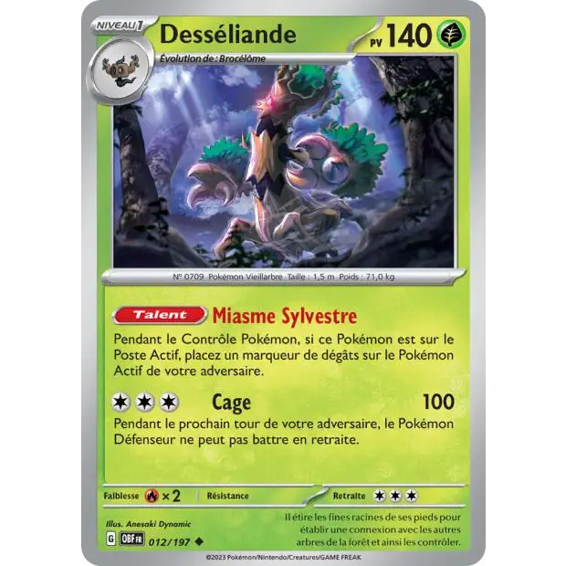 Peu commune - Pokemon - Flammes Obsidiennes - Désséliande 12/197