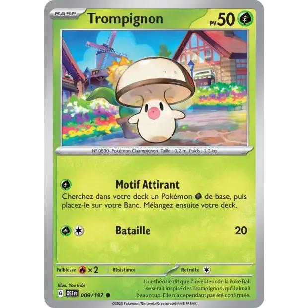 Commune - Pokemon - Flammes Obsidiennes - Trompignon 9/197