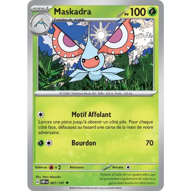Peu commune - Pokemon - Flammes Obsidiennes - Maskadra 7/197