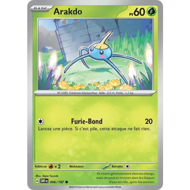 Commune - Pokemon - Flammes Obsidiennes - Arakdo 6/197